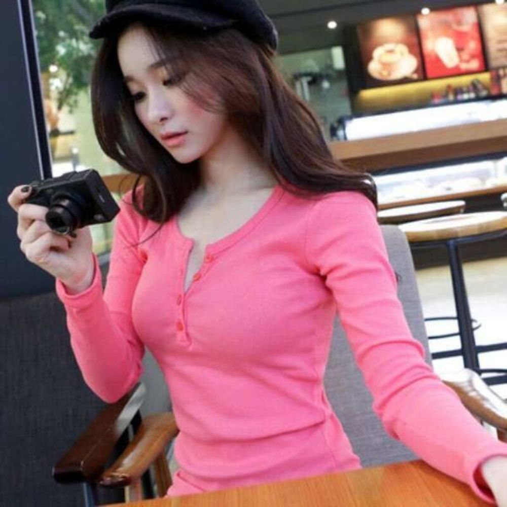pink womens t shirts white cotton plain female tops
