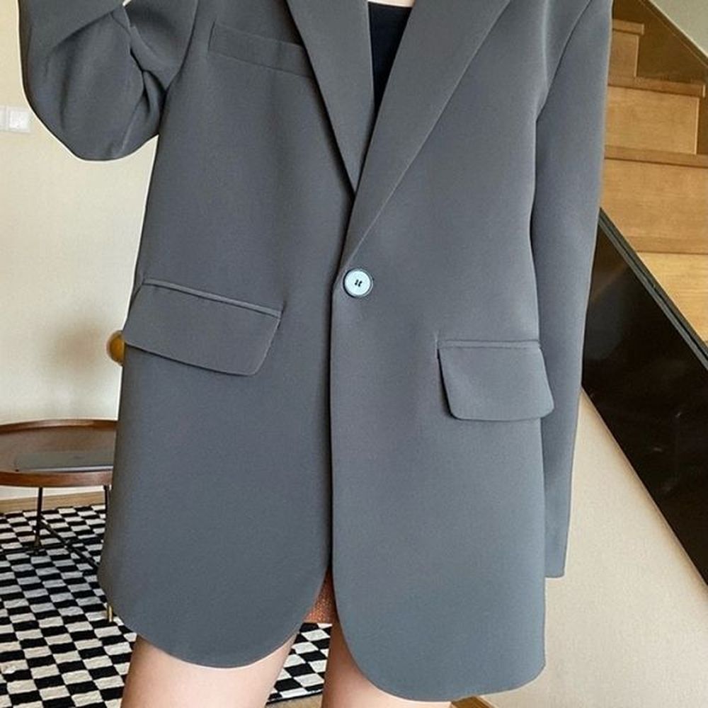 P14Korean style suits, loose casual slim tops, spring and autumn small suits
