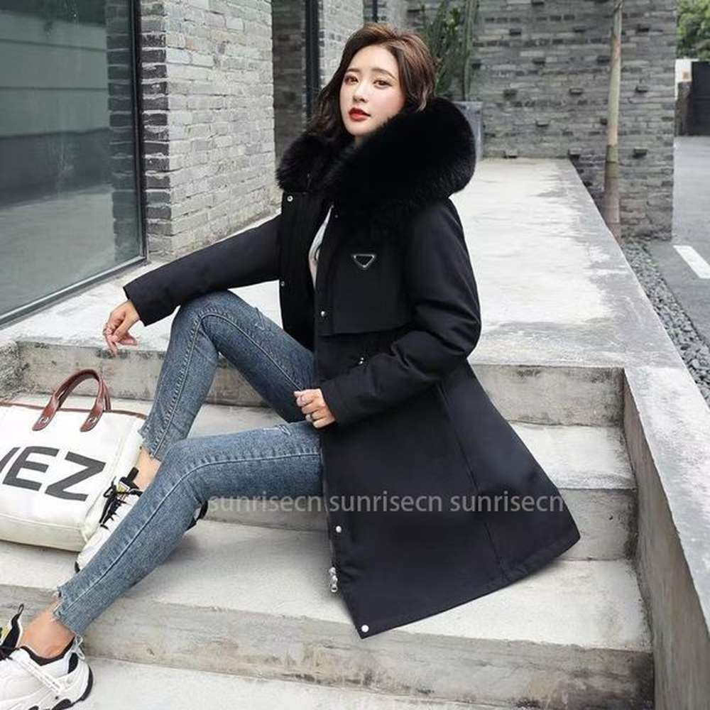plus size designer womens down jacket fashion winter jackets long