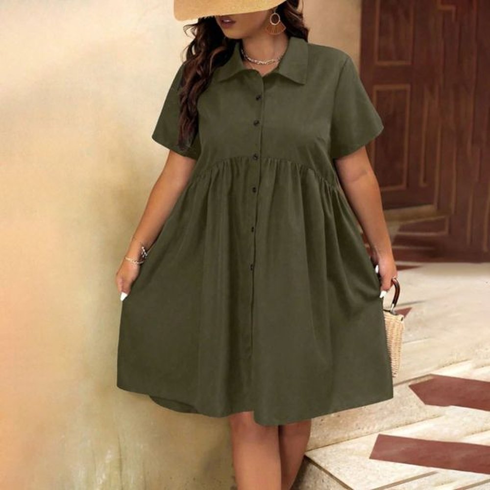 plus size dress for women clothing summer large short