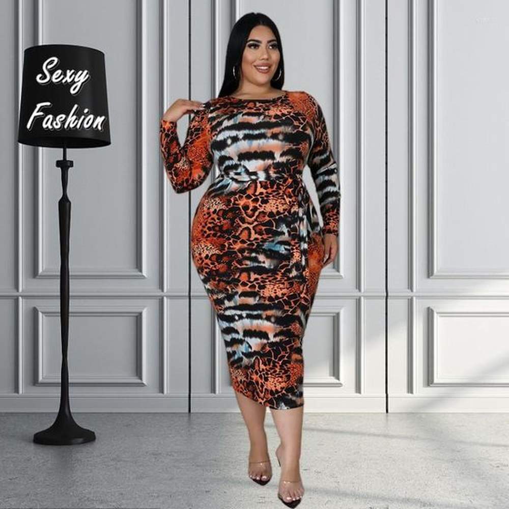 plus size dresses xlxl winter fall outfits women clothing leopaod