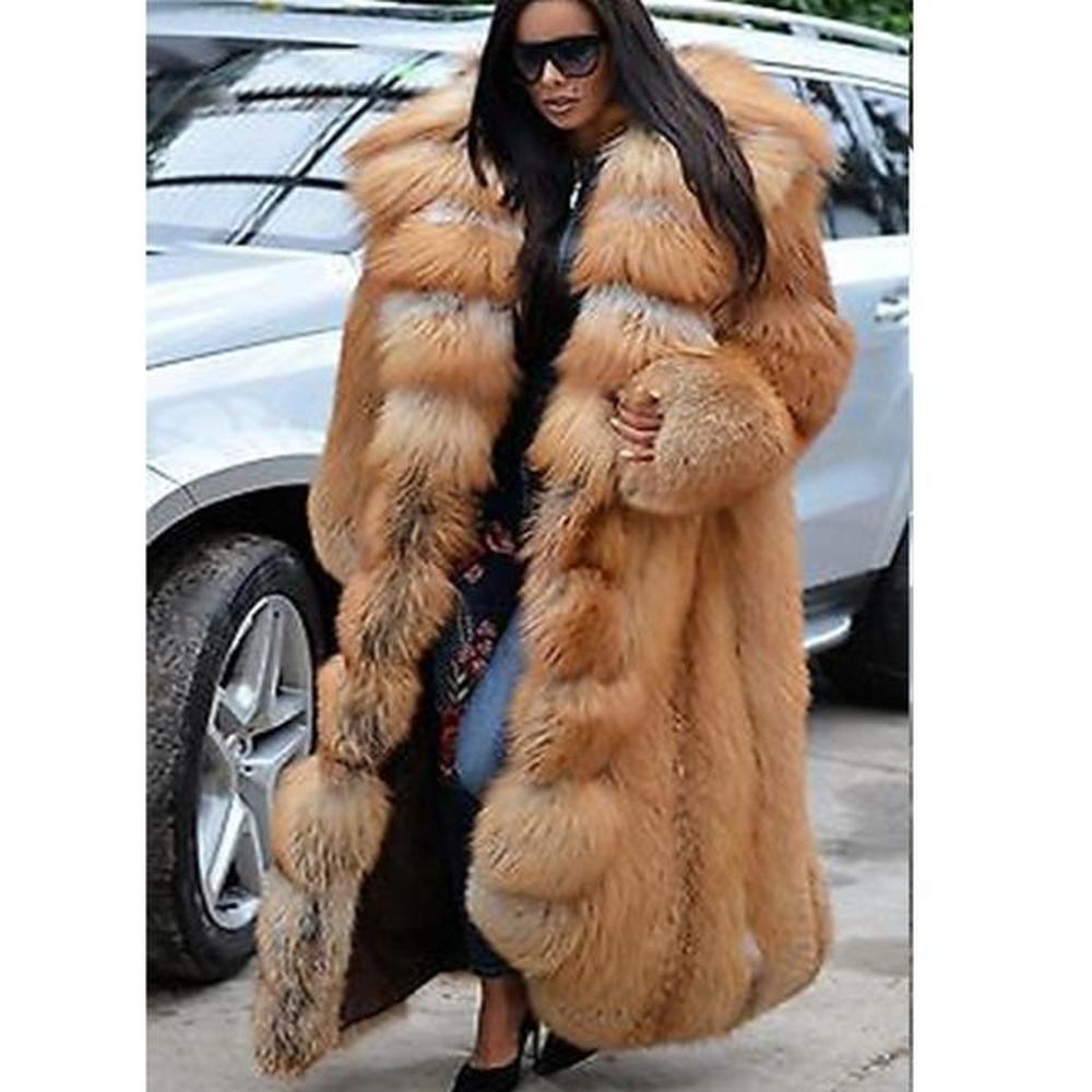 plus size faux fur thick long coats women fashion warm
