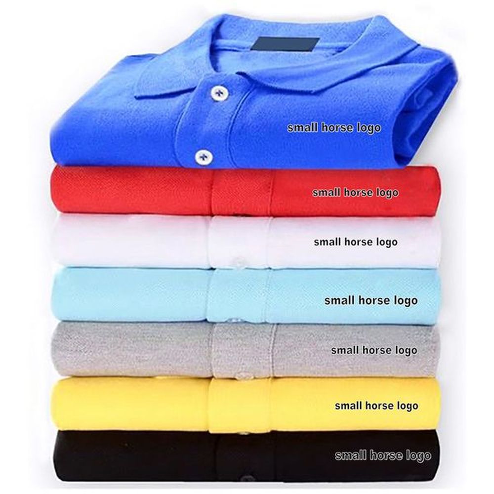 Plus Size New Arrival Mens Polo Shirt Men Women High Quality Small Horse Embroidery LOGO Big Size S-6XL Short Sleeve Summer Mens Casual Cott