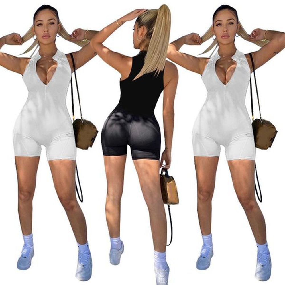 plus size xl women rompers sleeveless designer shorts jumpsuits solid