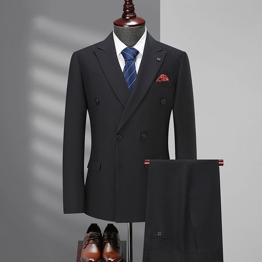 P1218Men's suits plus size fat guy suit jacket groom best man wedding
