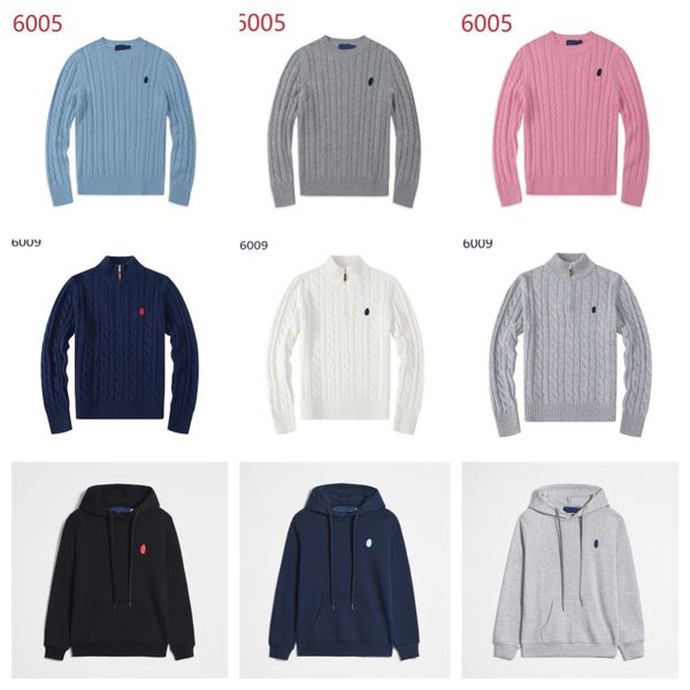polo hoodie sweater pullover sheep designer knitwear Mens Women Classic casual top Autumn Sweater Embroidery pattern garment Slim fitting Lu
