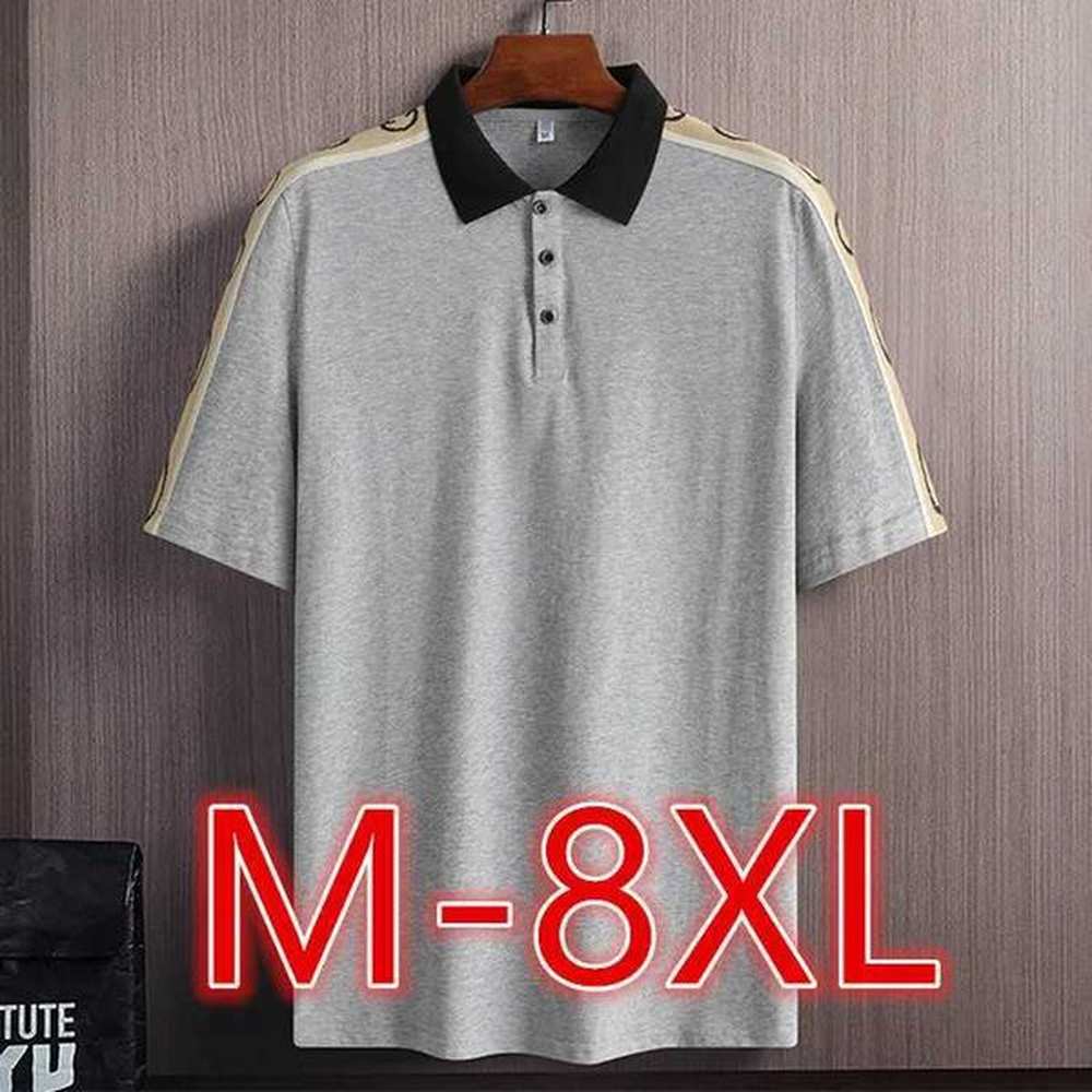 Polo Shirts Men Big Size Summer Business Shirt 8XL Short Sleeve Breathable Tops Camisetas Hombre Men Clothing Oversized T ShirtX241028