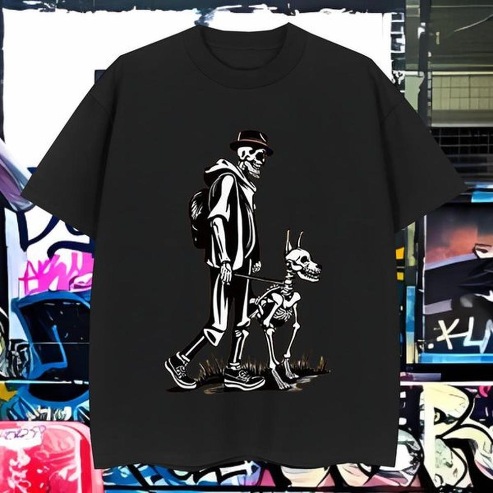 Popular Men T Shirts 230g Cotton skull Street Plus Size Custom Short Sleeve Soft Tshirts Factory Direct Clothes