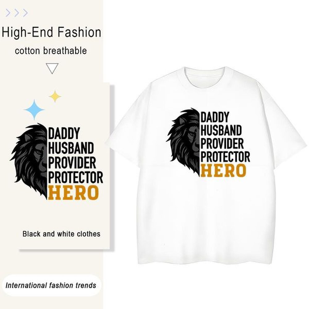 Popular Men Tops Tees Casual Daily Wear 230g Cotton White Plus Size Breathable Man T Shirts Fashion New Tees Shirts