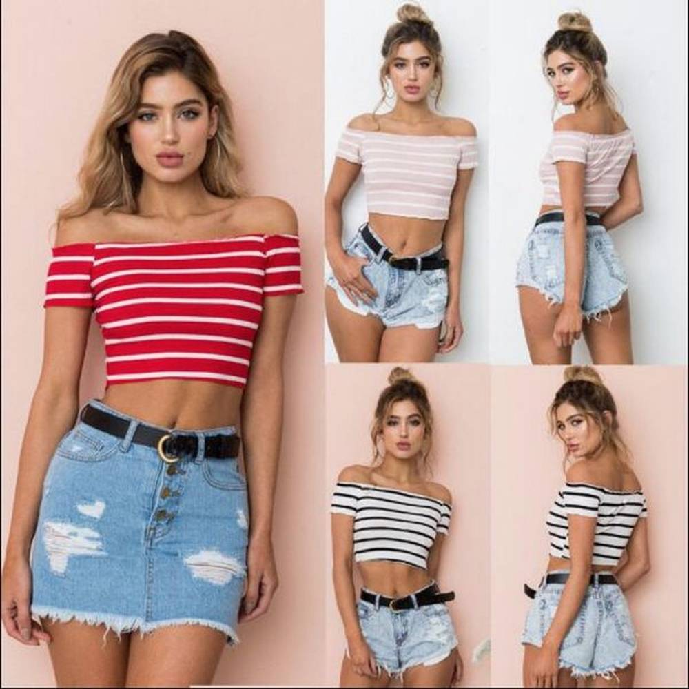 popular retro loose versatile shortsleeved casual slim streetwear print