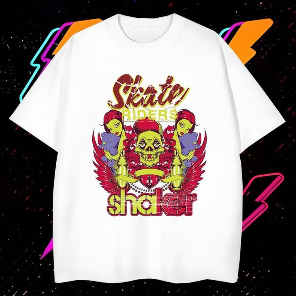 Popular T-Shirts for Men 230g 100% Cotton skull Casual Custom Print Oversized Crew Neck Couples T Shirts Wholesale Clothes