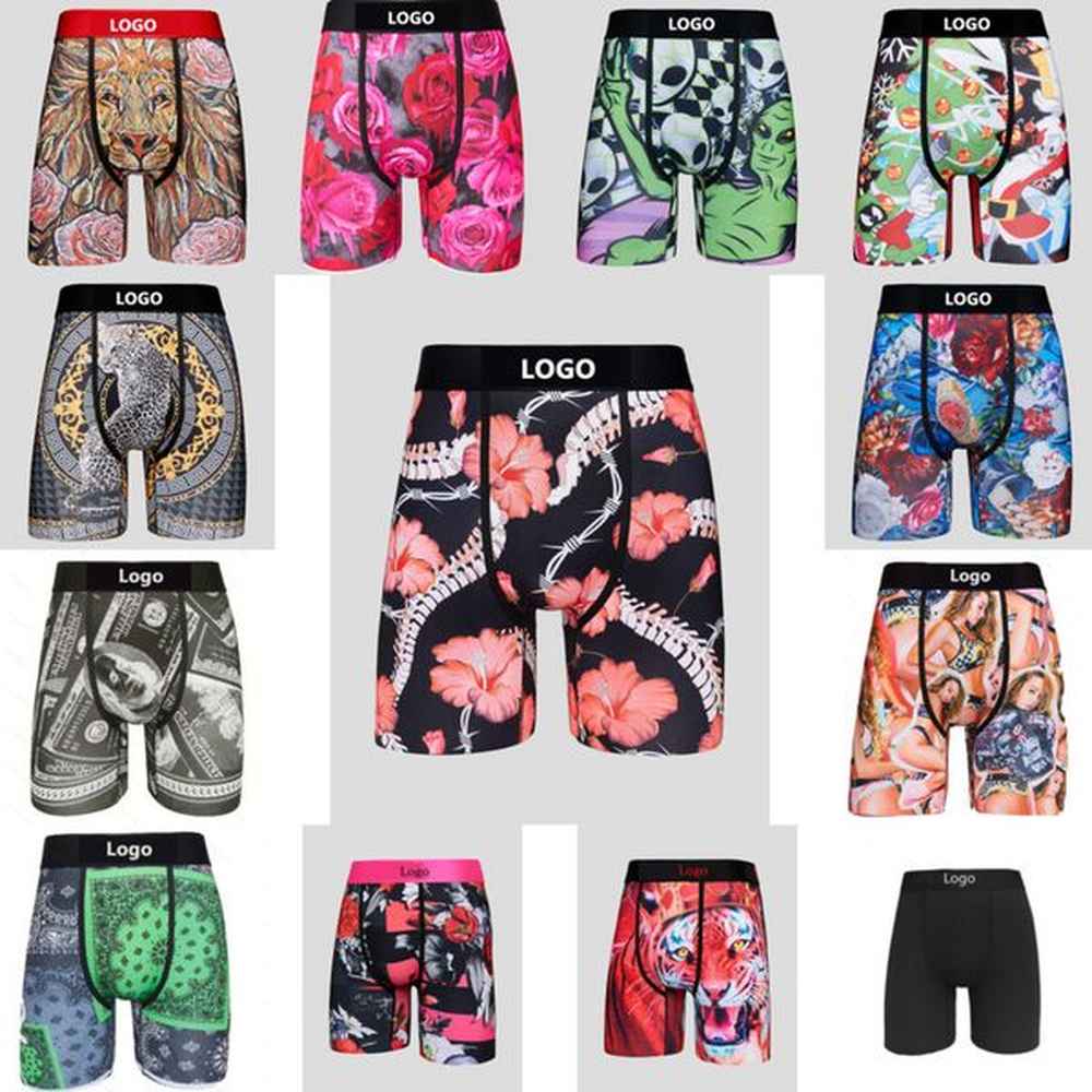 Psdsss Sexy Quick Dry Men Boxers Briefs Breathable Mens Shorts Pants With Bags Underpants Branded Male C84