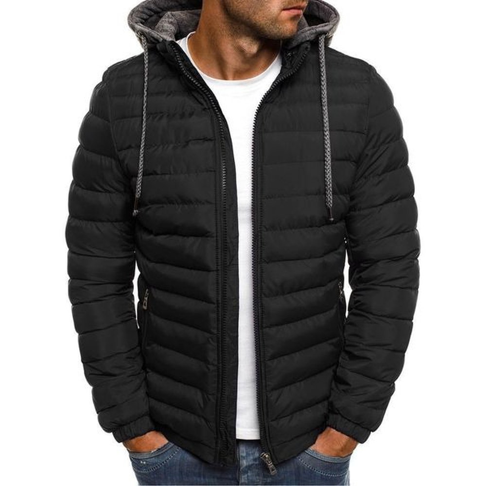 puffer winter jacket Men's Jackets Autumn and winter men's oversized coat thick coat outdoor winter men's warm zipper winterj