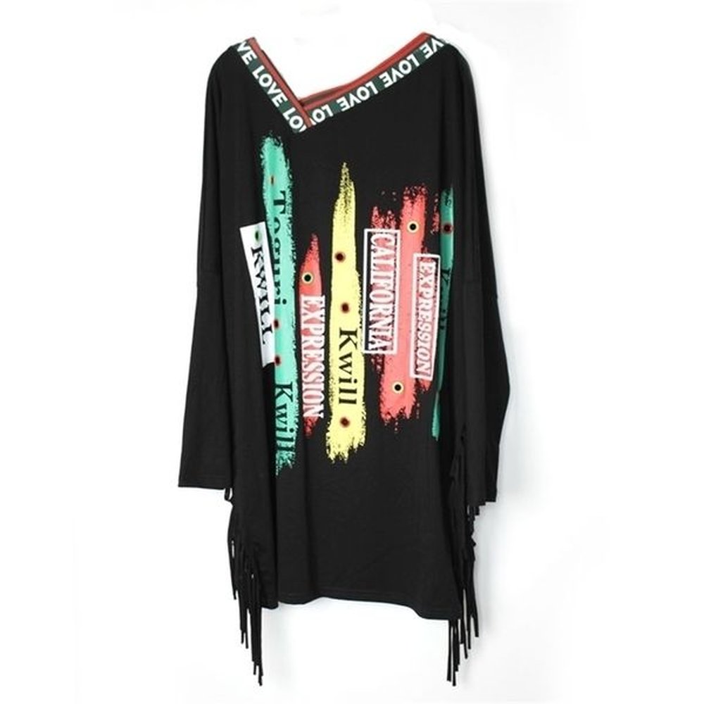 punk rock spring autumn new fashion print full sleevee cotton