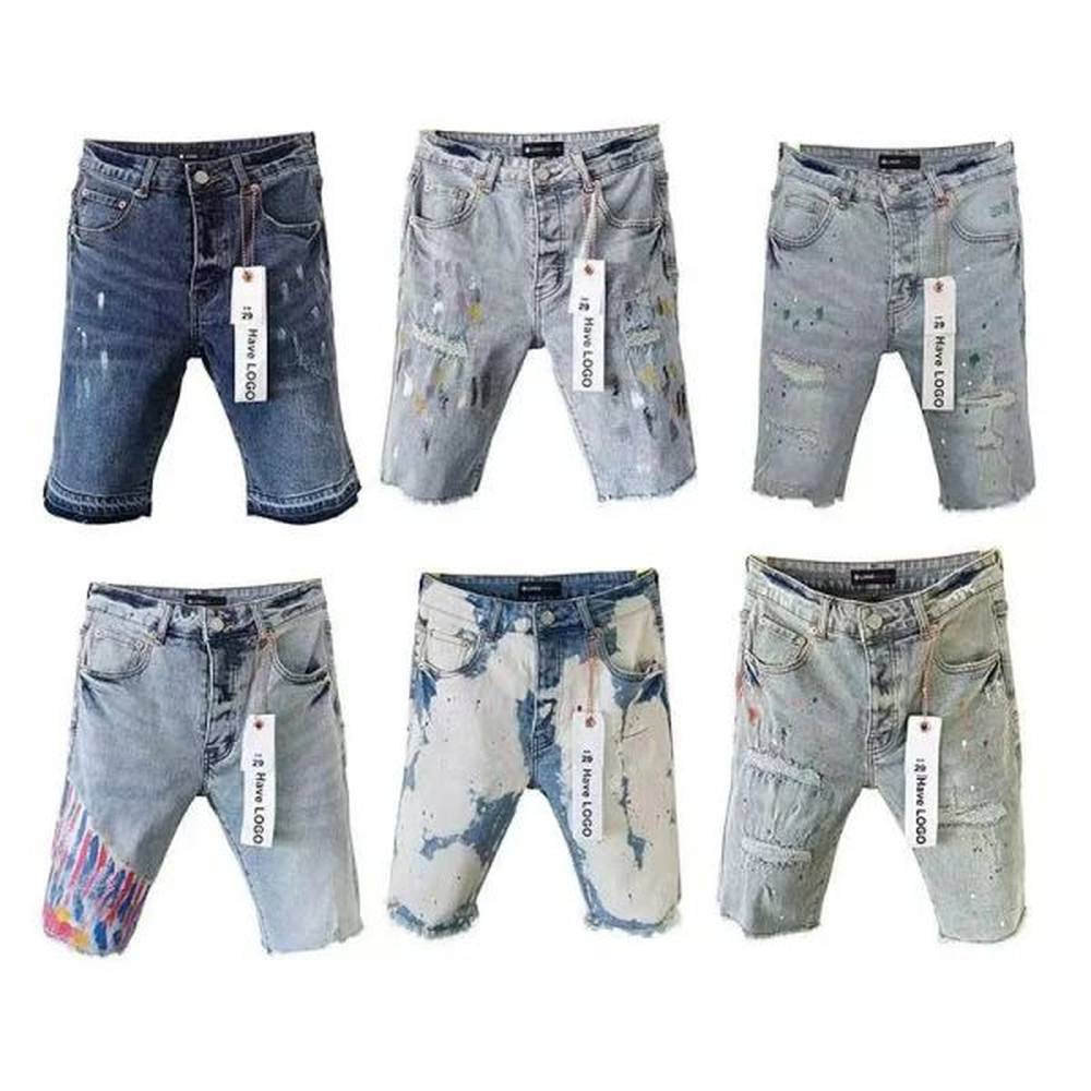 pur jeans short mens short designer jeans straight casual summer Night blue Women's shorts style luxury Same style pur brand jeans dres