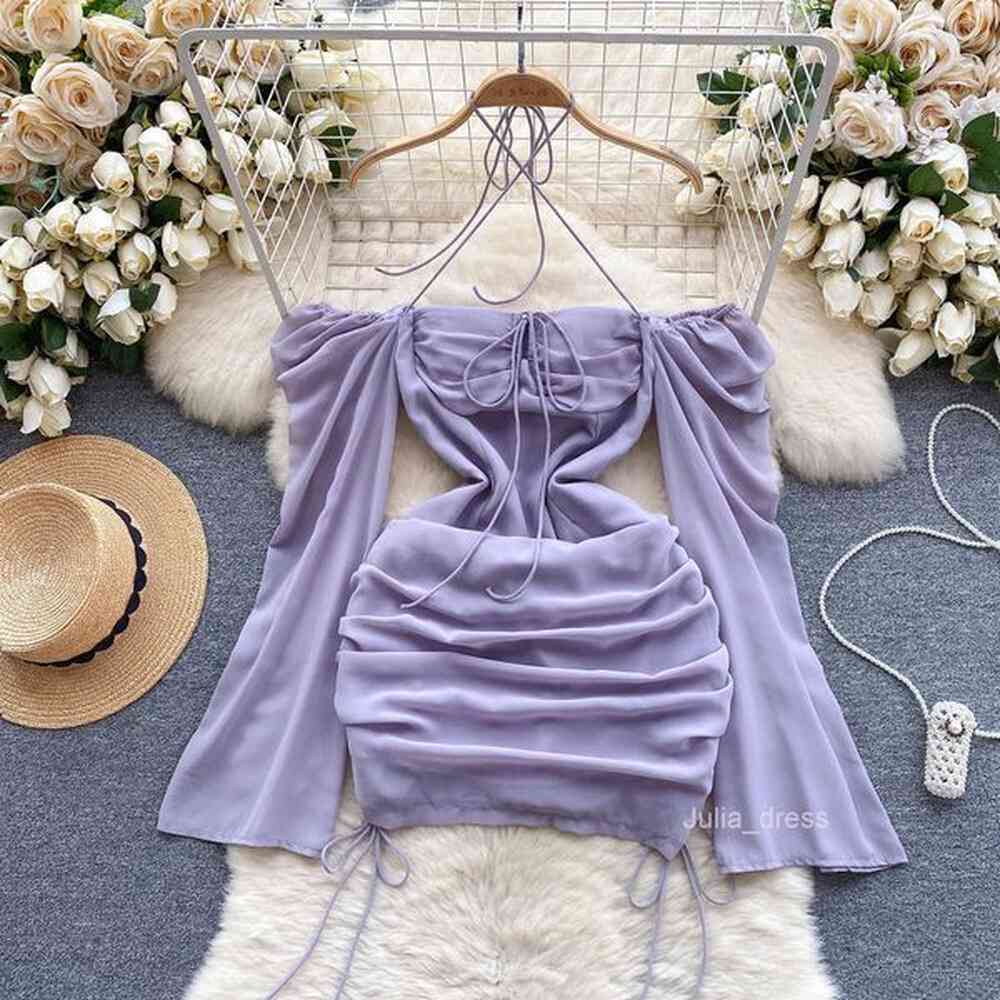 pure desire spicy girl style hanging neck suspender dress womens