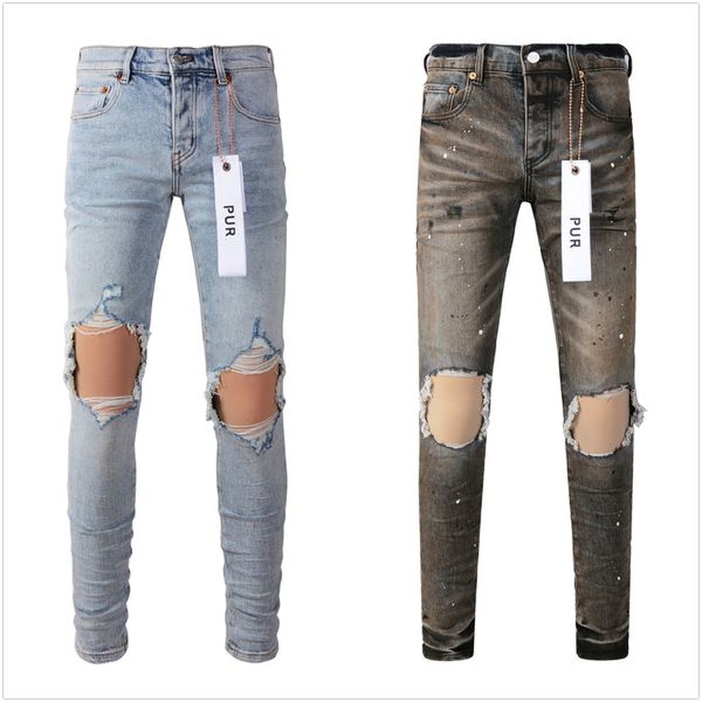 purple jeans designer jeans for mens jeans high quality fashion mens jeans cool style designer pant distressed ripped biker black blue jean