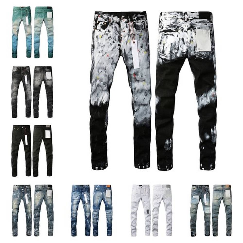 purple jeans Purple Jeans Denim Trousers Mens Jeans Designer Jean Men Black High-end Quality Straight Design Retro Streetwear Casual Sweatpa