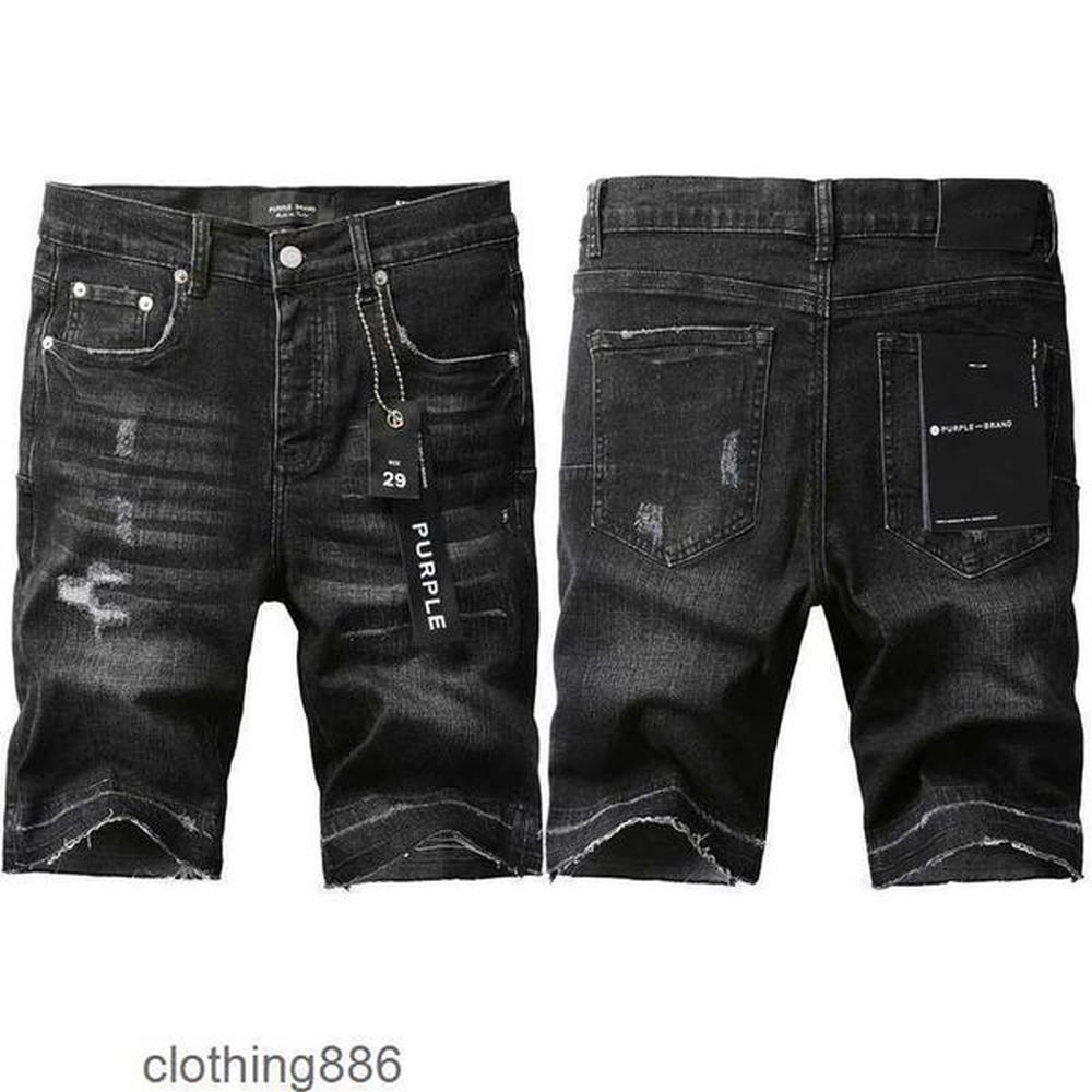 Purple Jeans Shorts Mens Designer Short Pants Hip Hop Jorts Casual Knee Lenght Joggers Usa Streetwear Retro Sweatpants Size 28-40 Denim Clot