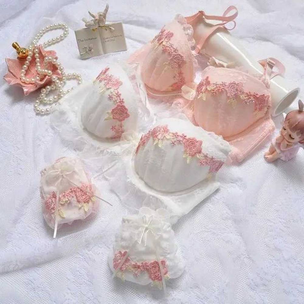 push up japanese lace thin cup girl cute sexy underwear