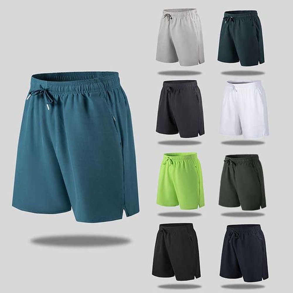 Quick drying quarter length pants loose casual pants sports quick drying mid length pants solid color beach pants mens shorts W250212