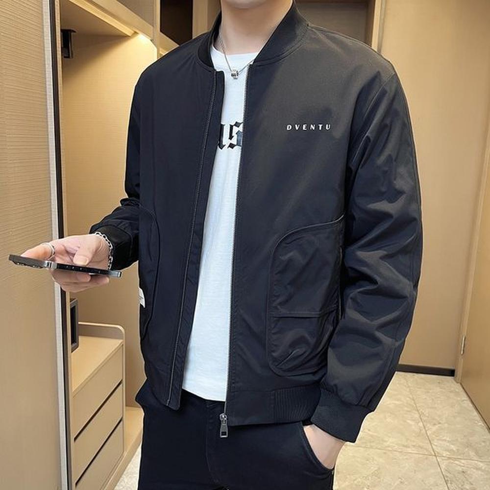 6968-R Brown collar leather jacket for men, Maillard