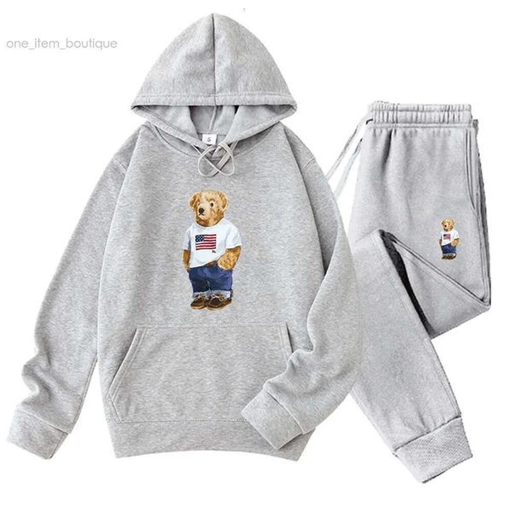 Ralphly Sweater New Sweatsuit Designer Hoodie Tracksuit Men Sweat Suit Ralphy Tracksuit Winter Jacke Mens Jogger Ralphlys Pants Sets Black G
