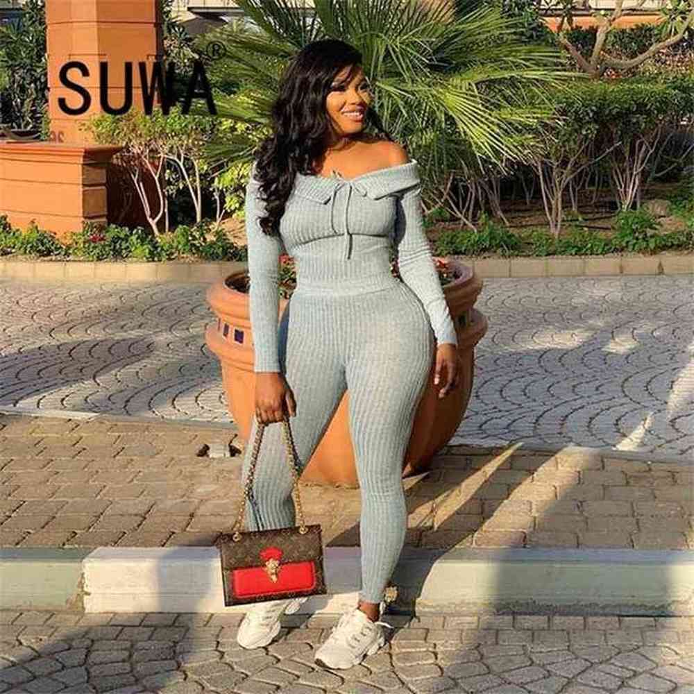 recommend style knit fall winter women sets two piece outfits