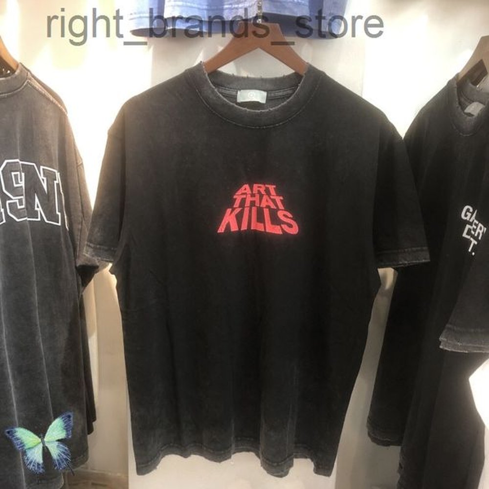 Red Heavy Fabric Ovesize Damage Design Do Old Men Art That Kills T-shirt W220811