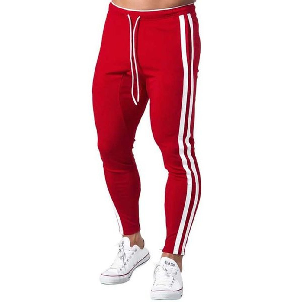 Red Joggers Workout Cotton Sportswear Trousers Autumn Male Gym Fitness Crossfit Trackpants Sweatpants Men Skinny Casual PantsX241008