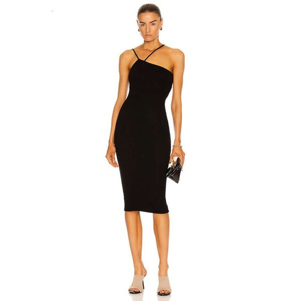 ref knitted hip hugging slimming sexy dress summer new french