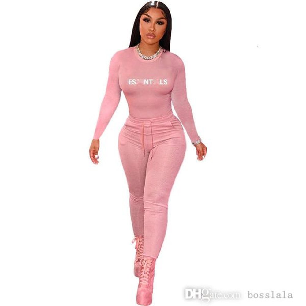 retail tracksuits designer solid color long sleeve letter printing casual