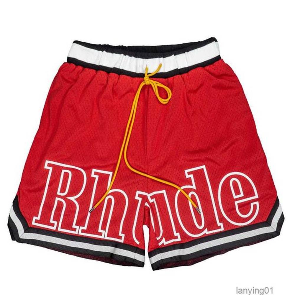Rhude Shorts Designer Short Pants Mens Athletic Casual Mesh Men Classic Beach Fashion Luxury Street Hip Hop Couples