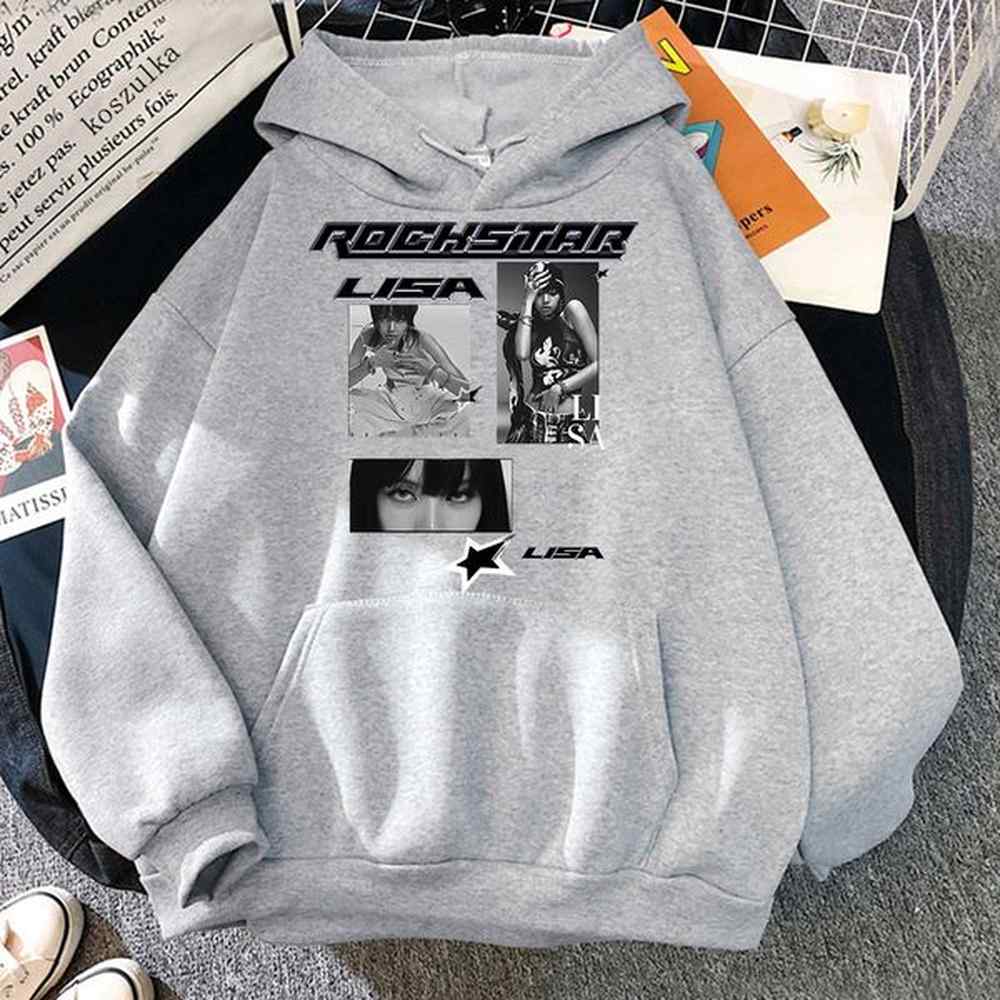 roctar lisa hoodie female idol image series fashion retro hoodies