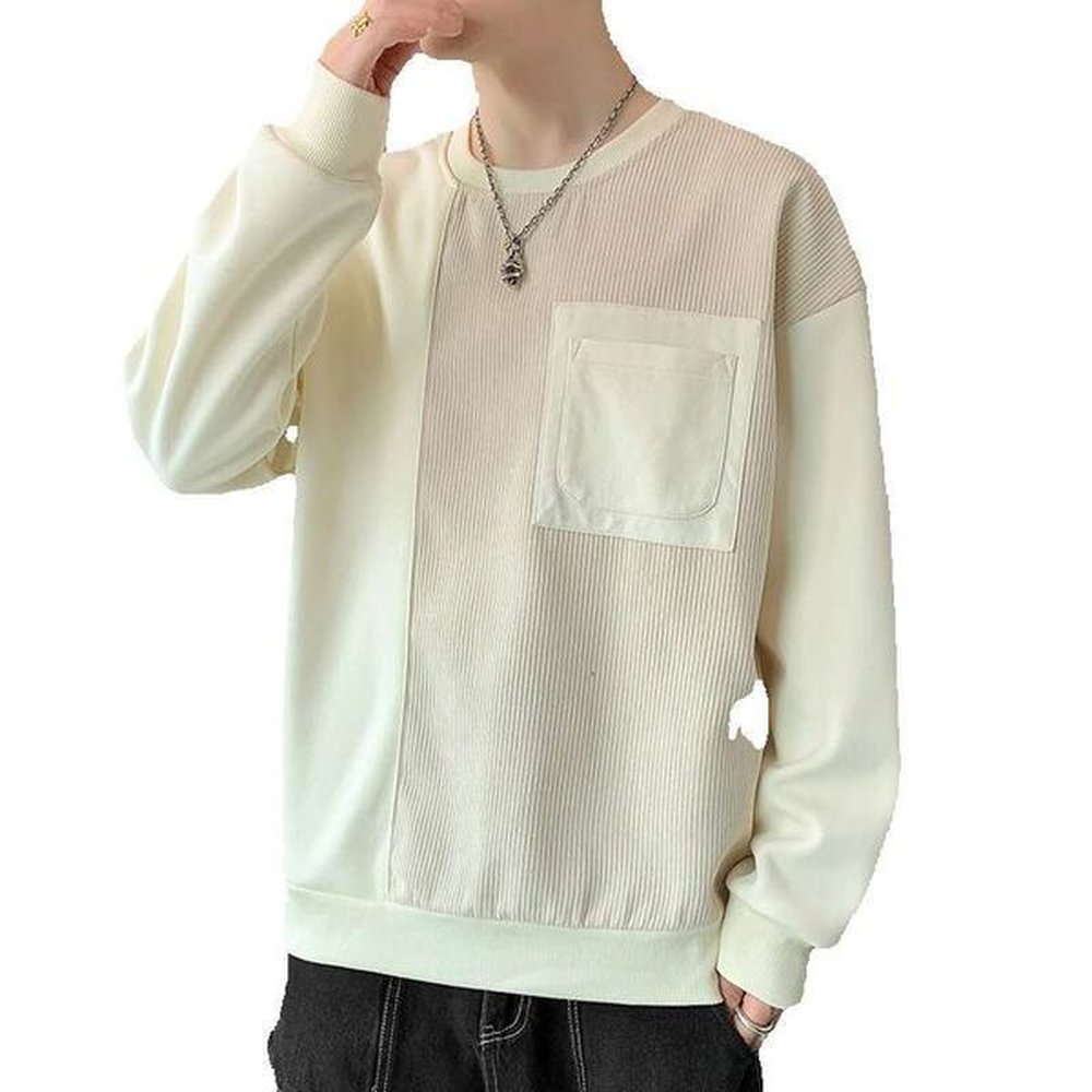 Round Neck Sweatshirt Men's Long Sleeved Autumn 2024 New Trend Casual Base Shirt Loose T-shirt Top Men Mens Hoodie Designer Polo Hoodie