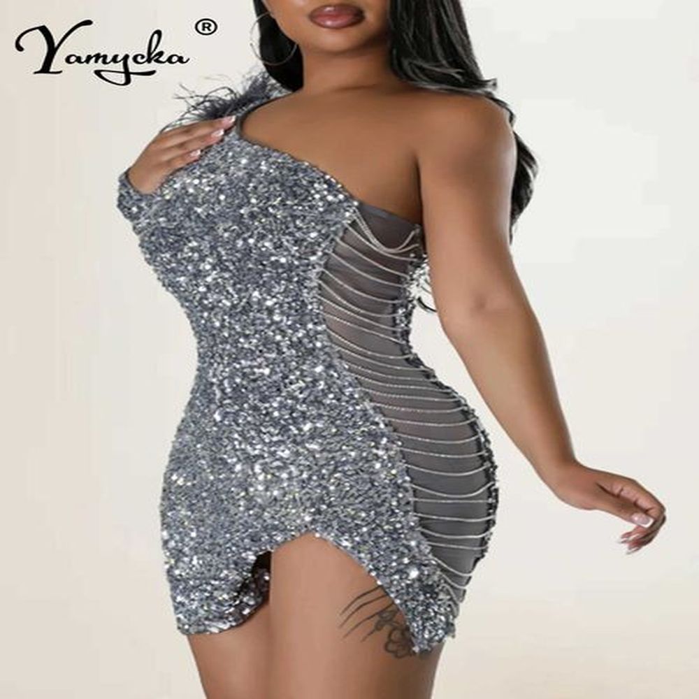 runway dresses sexy backless black mini sequin summer dress women
