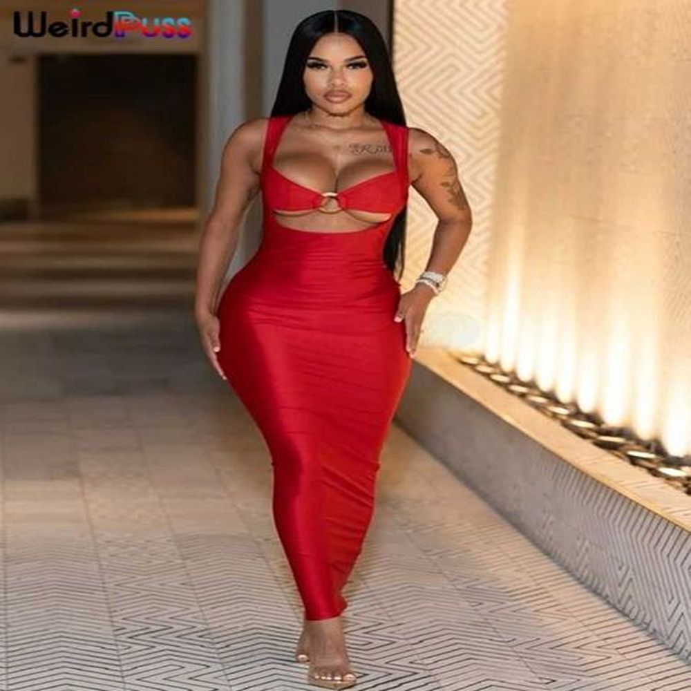 runway dresses weird cat sexy backless party dress hollow tight