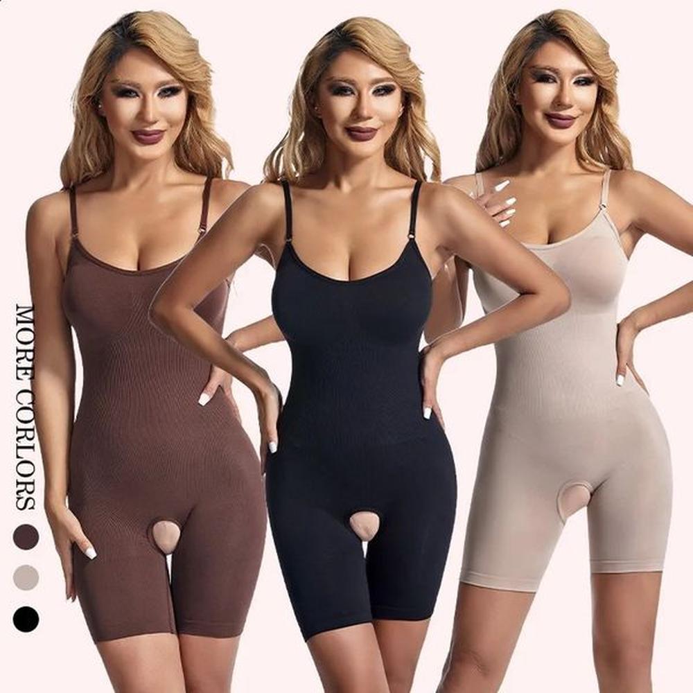 seamless corset compression open crotch shapewear womens push ups abdominal