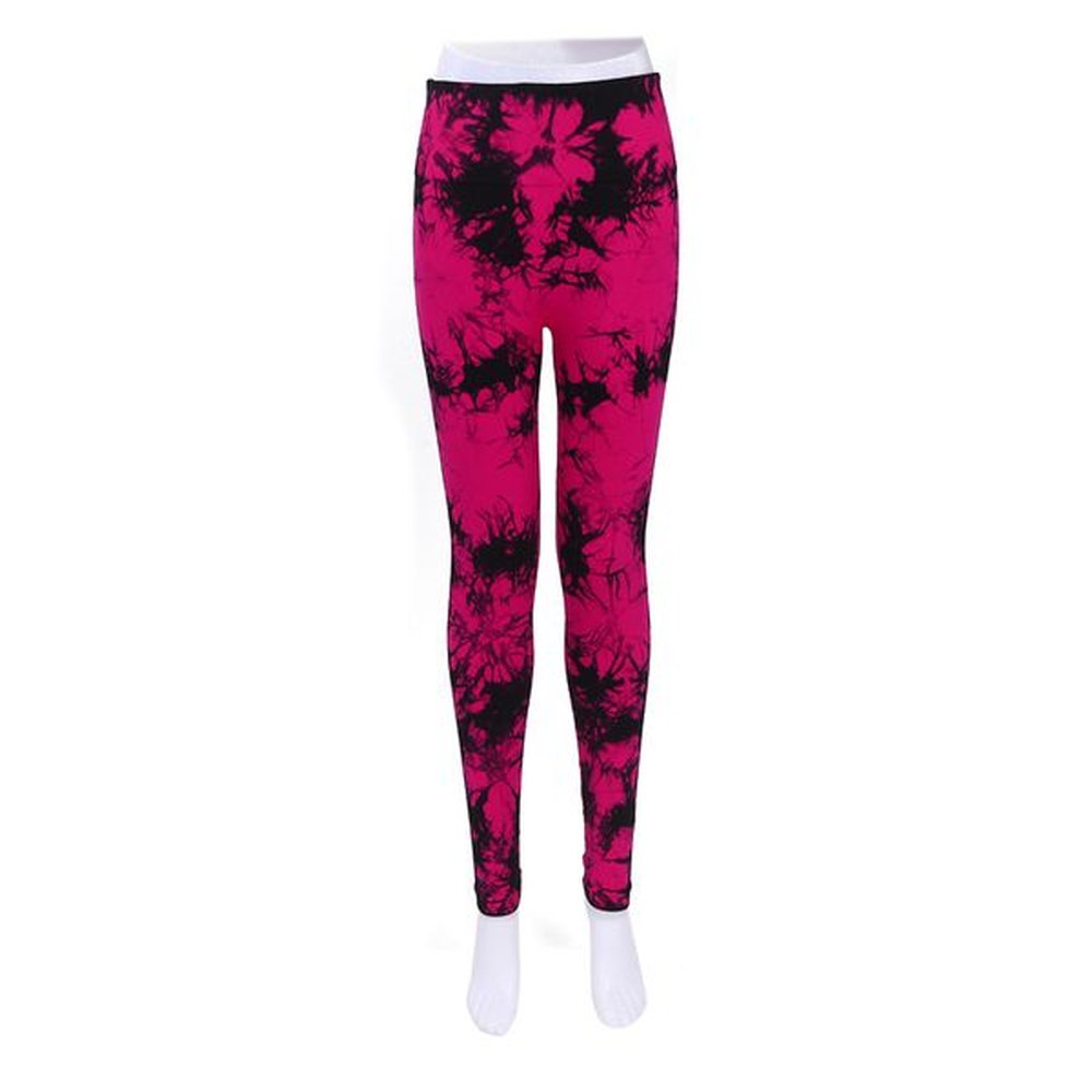 seamless knit tiedye hip lift and waist compression exercise yoga