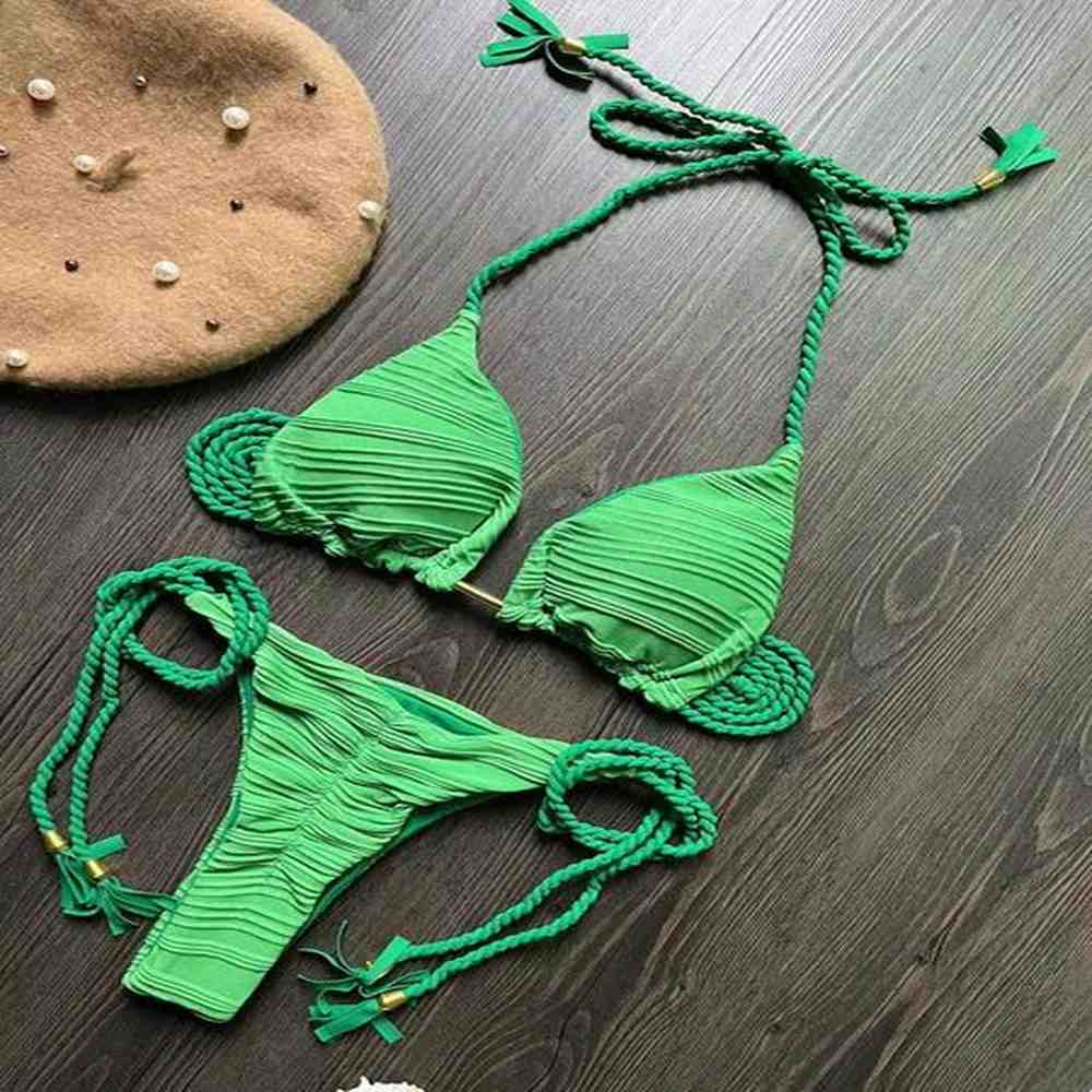 sexy bikini set swimsuit women swimwear push up thong