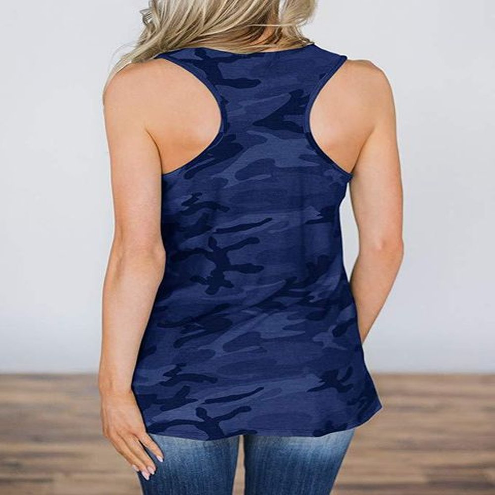 sexy blouses solid slim fit tshirts women camouflage sleeveless tank