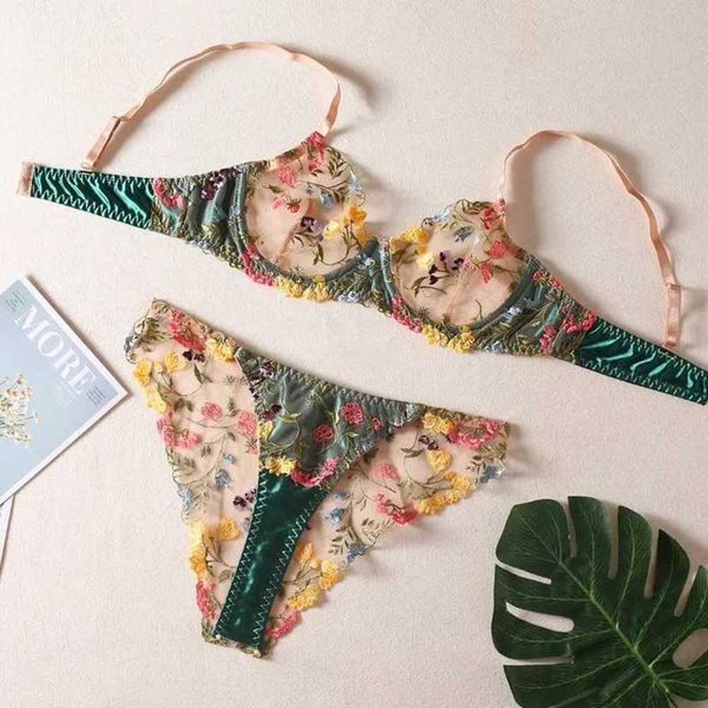 sexy countryside style embroidered exotic apparel suit womens floral patchwork