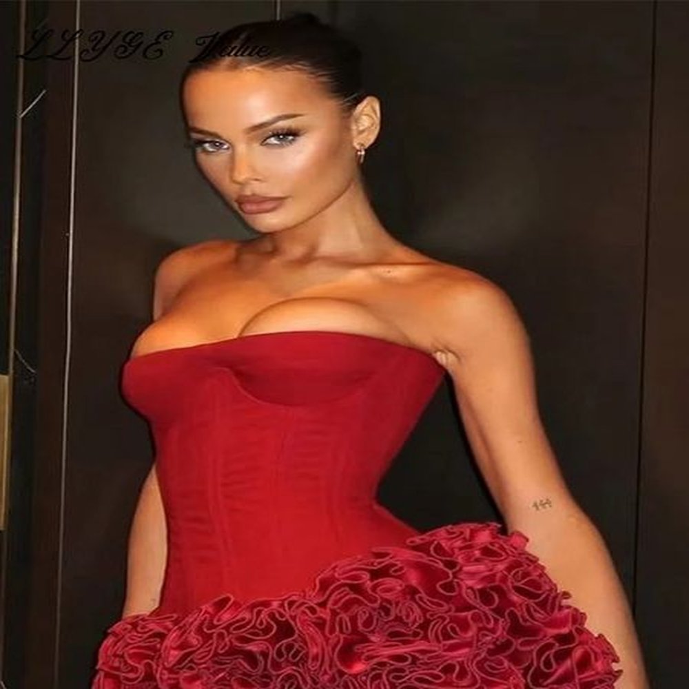 sexy d flower ruffle mini skirts set backless bandage tube