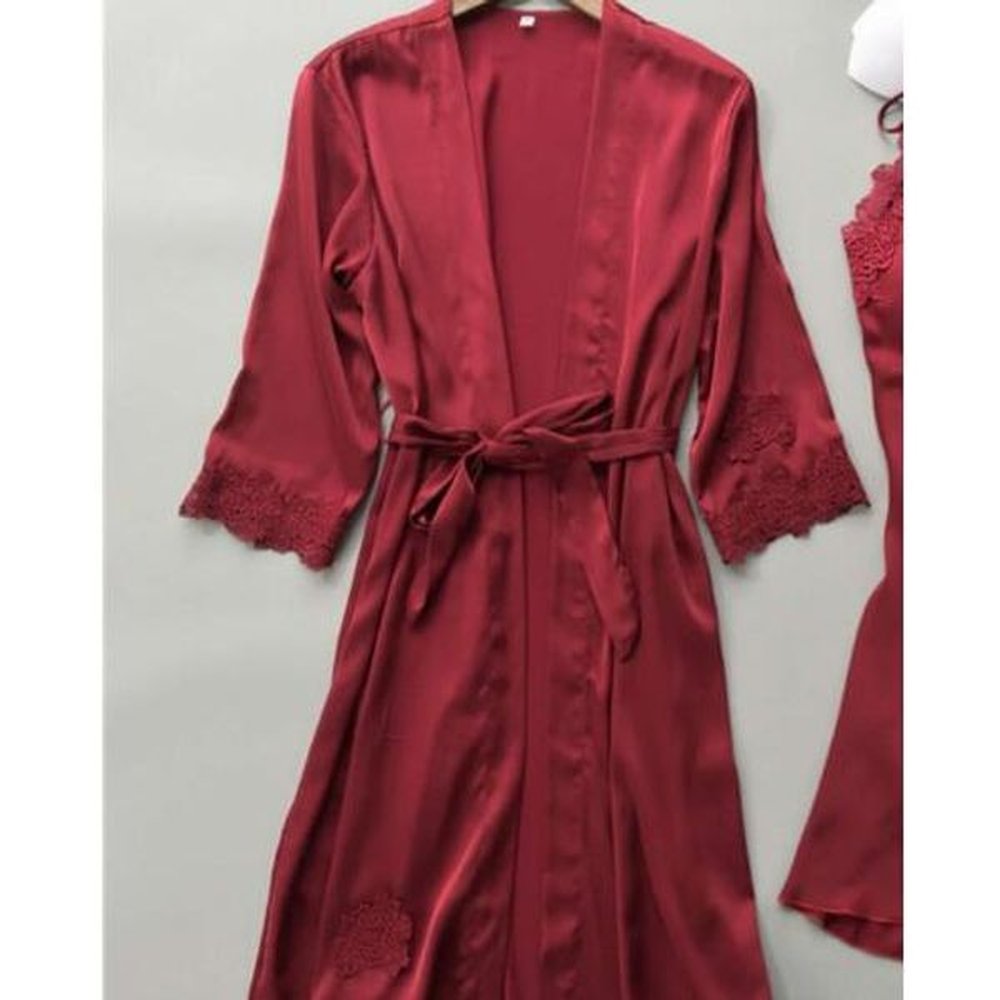 sexy gown sets lace bathrobe night dress sleepwear