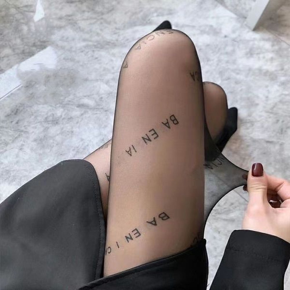 sexy long stockings tights women fashion black and white thin