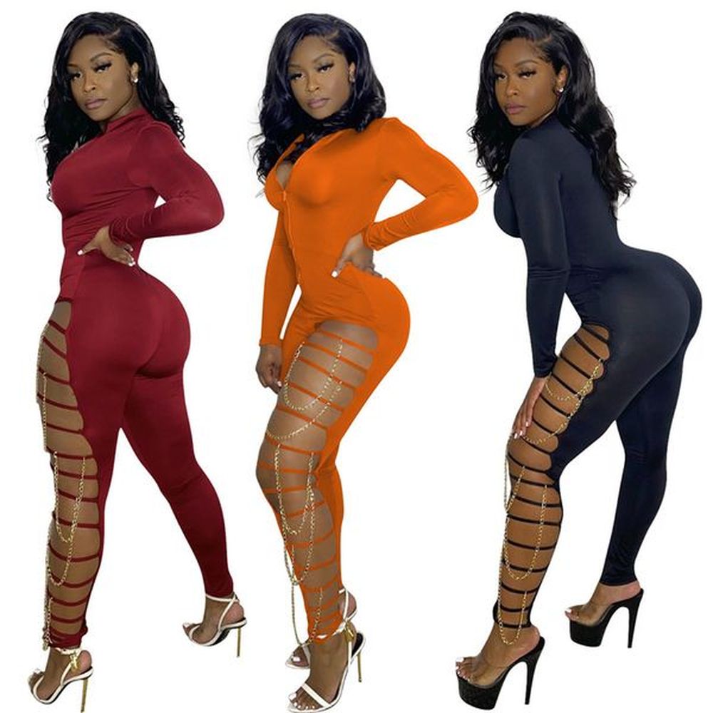 sexy night club jumpsuits for women hollow out rompers xl