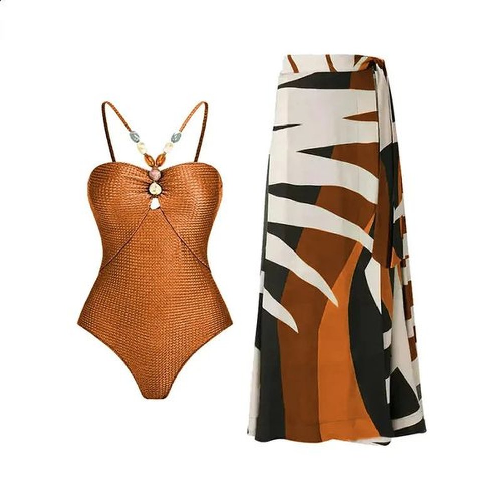 sexy push up one piece swimwear women retro print biquini