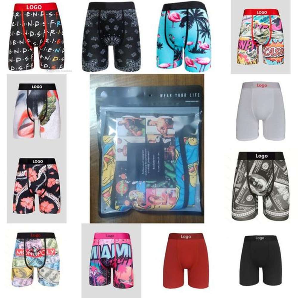 Sexy Quick Dry Men Boxers Briefs Breathable Mens Shorts Pants With Bags Underpants Branded Male