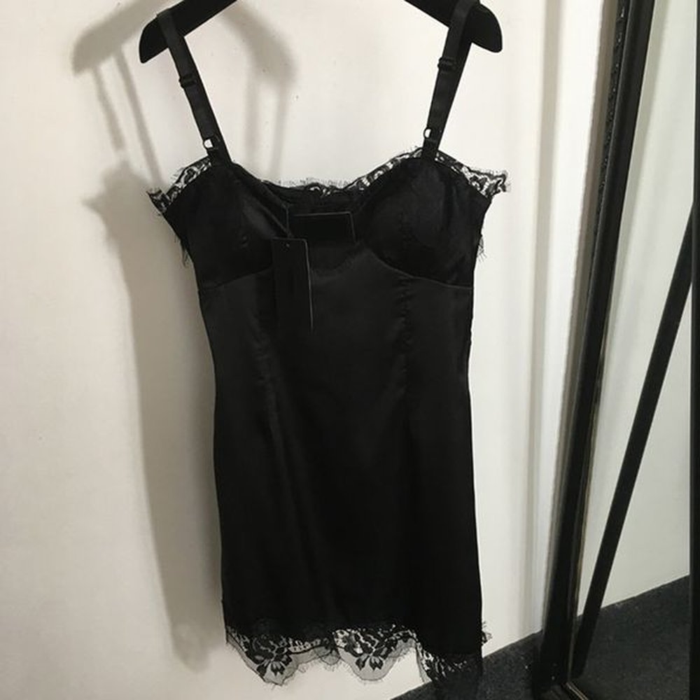 sexy sling lace dress women luxury designer black push up