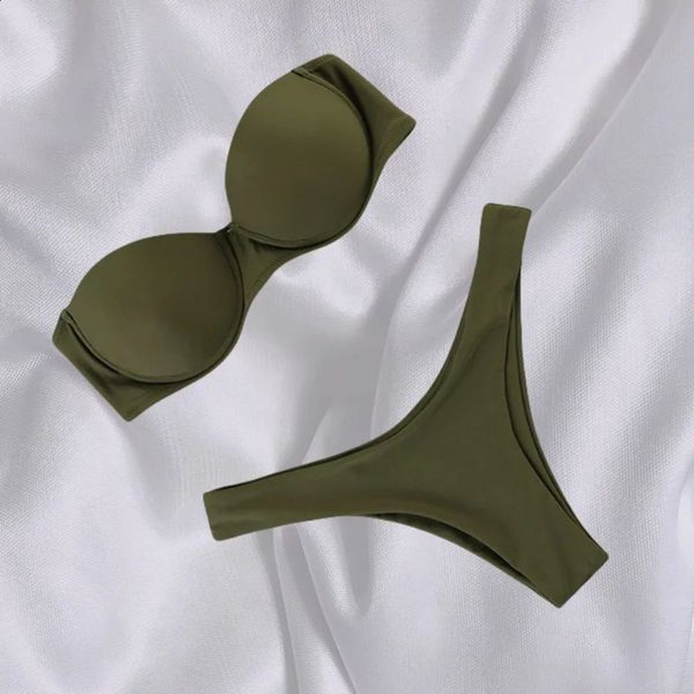 sexy women bikini swimsuit pushup bra set two piece swim